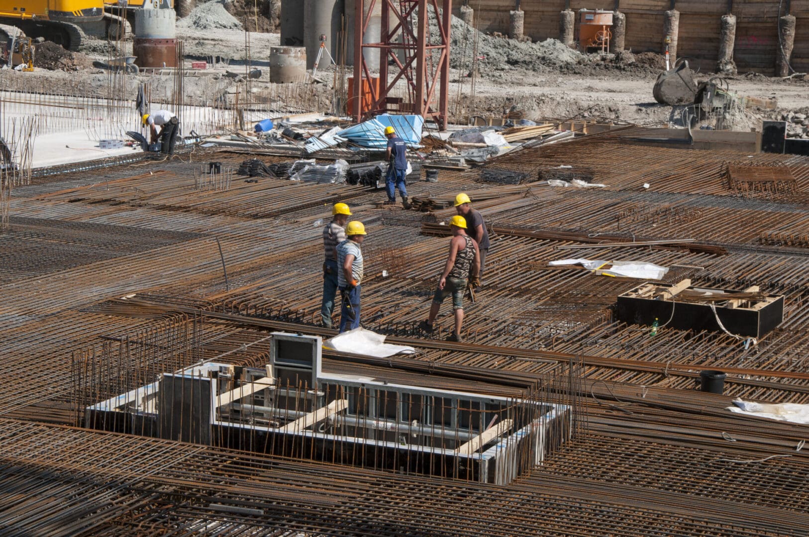 Construction,Site,,Workers,Build,Reinforcement,Construction